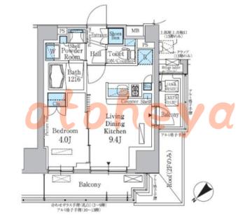 楽器可の賃貸物件 1 LDK 14.6万円の図面１