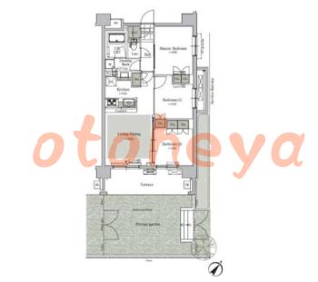 防音室のある楽器可 賃貸物件 3 LDK 24.5万円の図面１