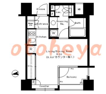 防音室のある楽器可 賃貸物件 1 R 12.4万円の図面１