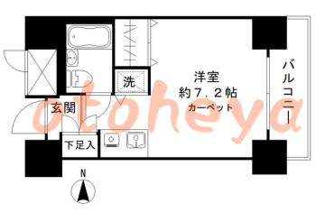 tokyo23物件 1 R 6.1万円の図面１