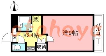 tokyo4物件 1 K 5.2万円の図面１