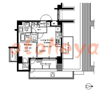 楽器可の賃貸物件 1 LDK 16.7万円の図面１
