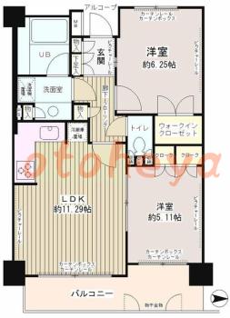 楽器可の賃貸物件 2 SLDK 14.6万円の図面１