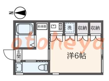 防音室のある楽器可 賃貸物件 1 R 6.7万円の図面１