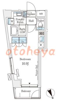 防音室のある楽器可 賃貸物件 1 R 13.5万円の図面１