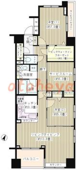 楽器可の賃貸物件 2 SLDK 30.6万円の図面１
