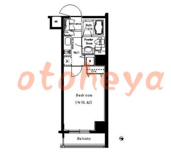 防音室のある楽器可 賃貸物件 1 K 10.1万円の図面１