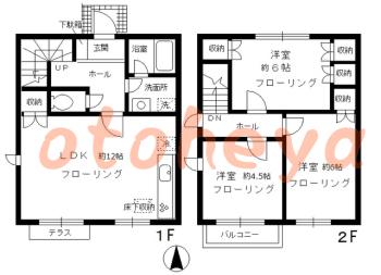 メゾネットmezonet物件 3 LDK 22万円の図面１