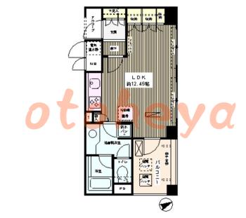 楽器可の賃貸物件 1 R 12.3万円の図面１